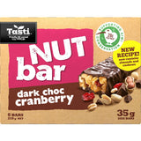 Tasti Nut Bars Dark Choc Cranberry 6pk 210g