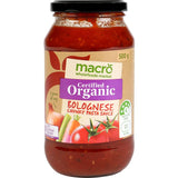 Macro Organic Pasta Sauce Bolognese 500g