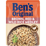 Bens Original Microwave Rice Brown, Red & Wild Rice Medley Pouch 250g