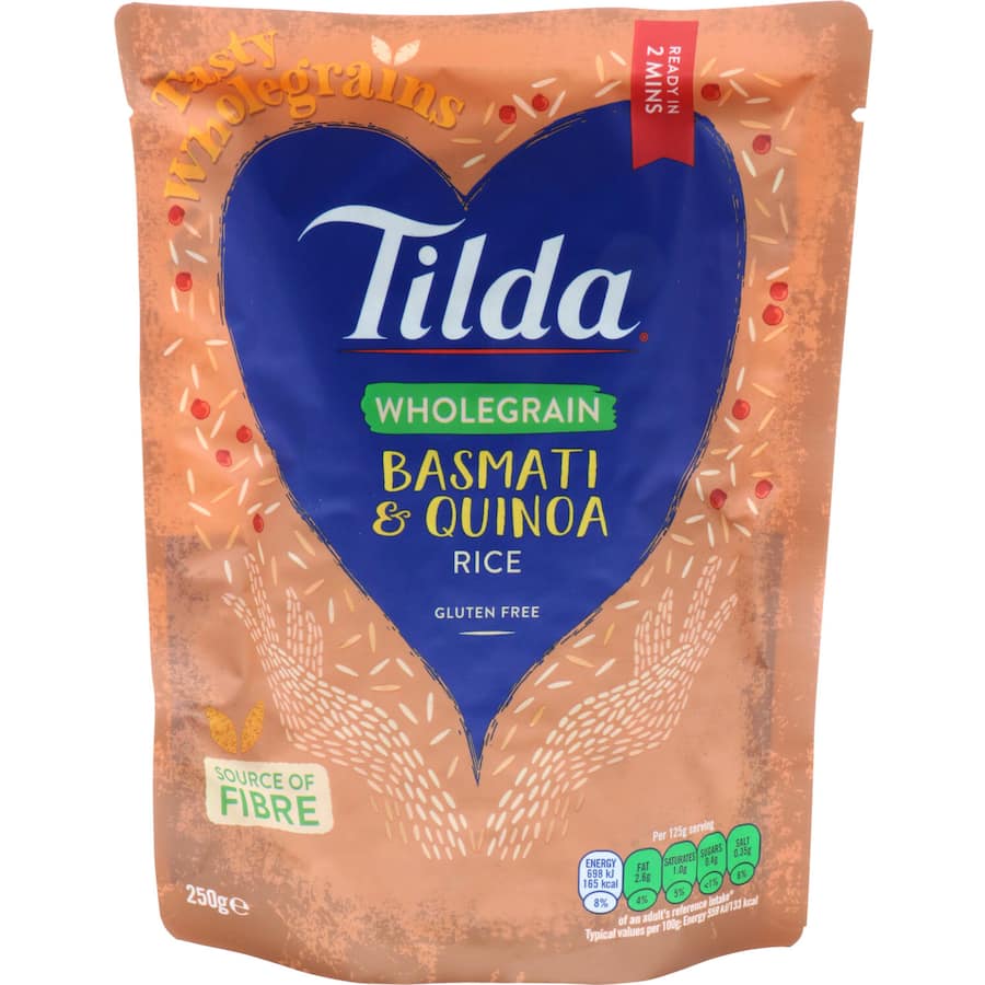 Tilda Steamed Rice Brown Basmati & Quinoa Pouch 250g