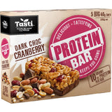 Tasti Protein Bars Dark Choc Cranberry 5pk 200g