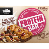 Tasti Protein Bars Dark Choc Cranberry 5pk 200g