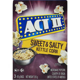 Act I I Microwave Popping Corn Sweet & Salty Kettle Corn 255g