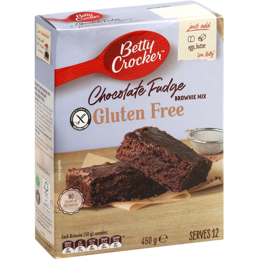 Betty Crocker Brownie Mix Chocolate Fudge Gluten Free 450g