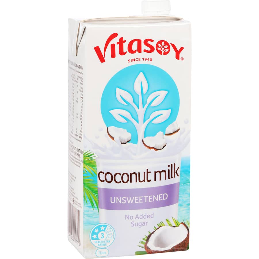 Vitasoy Coconut Milk Unsweetened Carton 1L