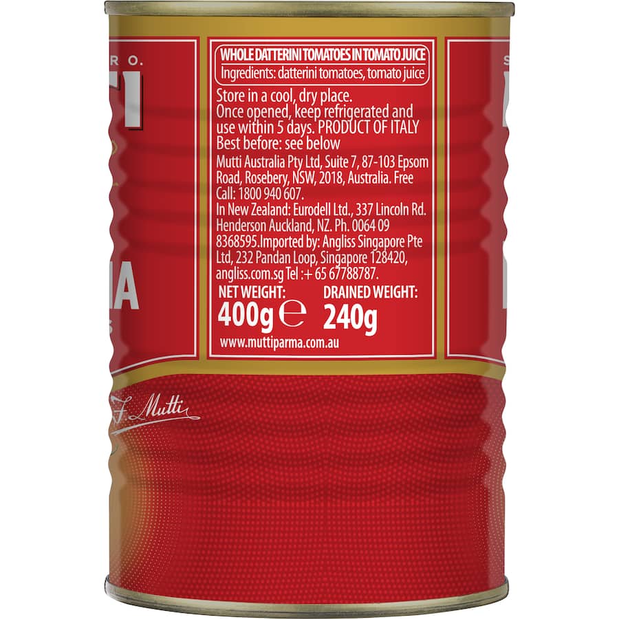 Mutti Tomatoes Baby Roma Can 400g