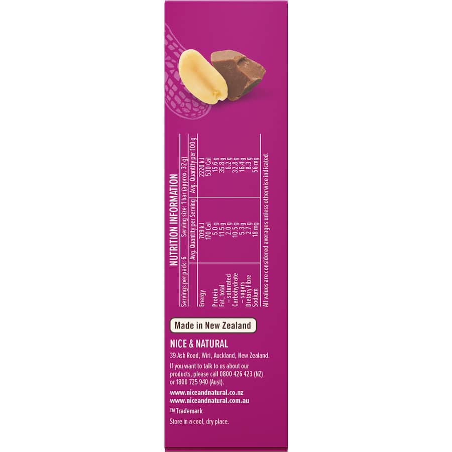 Nice & Natural Nut Bars Mixed Berry 6pk 192g