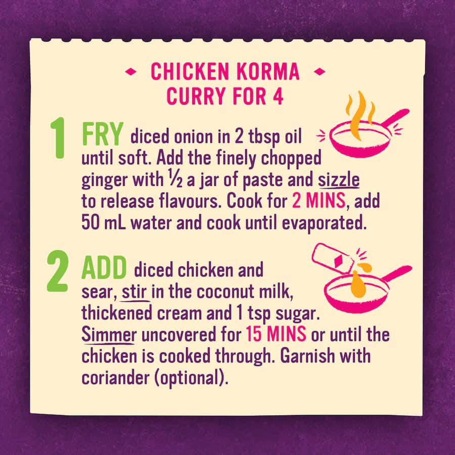 Pataks Curry Paste Korma Mild Jar 290g