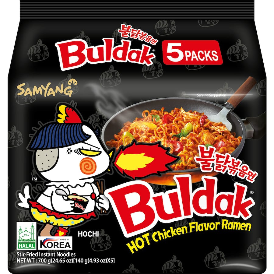 Samyang Ramen Noodles Hot Chicken Original 5pk 700g