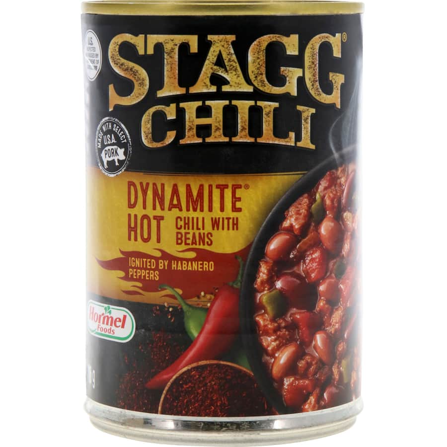 Stagg Chili Canned Dinners Pork With Dynamite Chilli Bean 425g