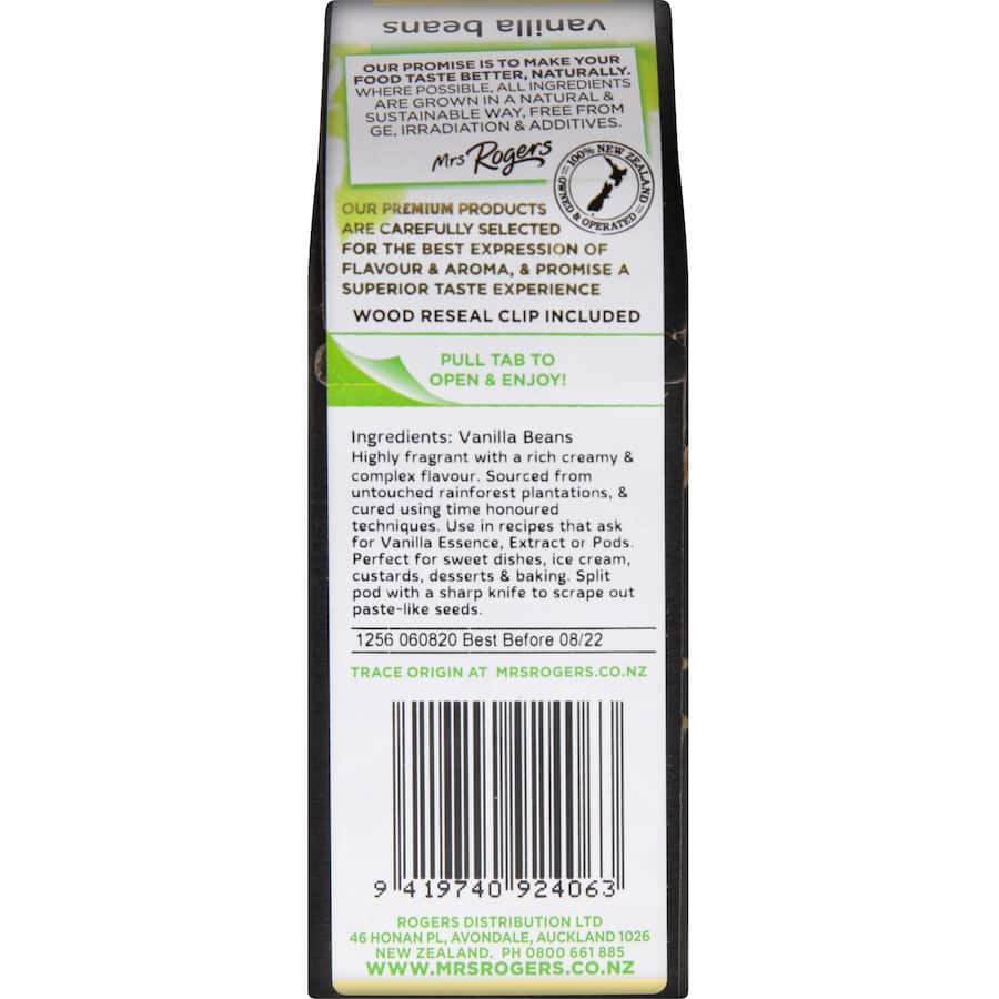 Mrs Rogers Eco Pack Premium Vanilla Beans  5g
