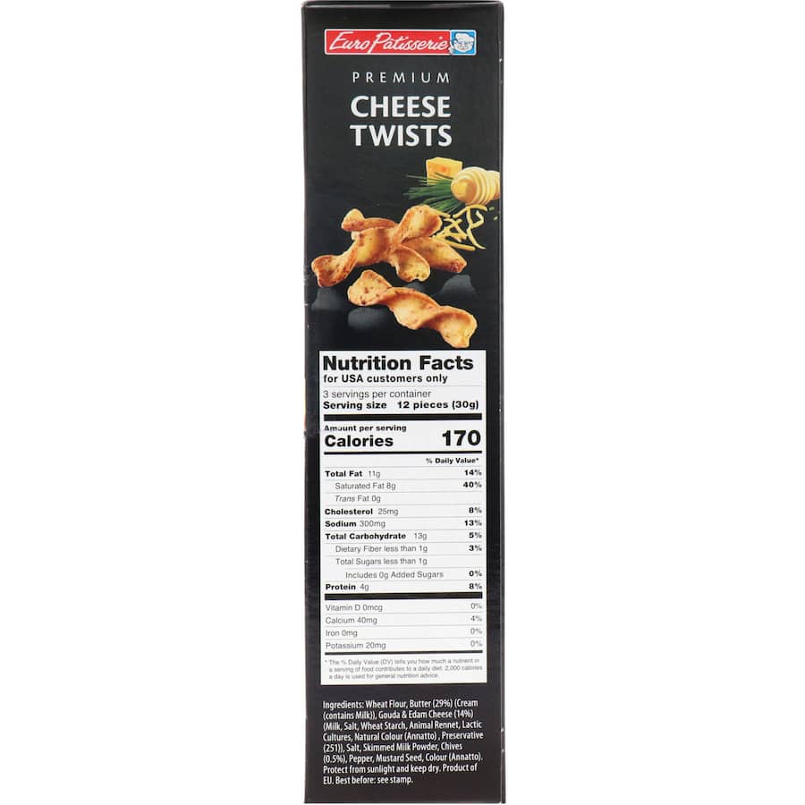 Euro Patisserie Crackers Cheese Twists 100g
