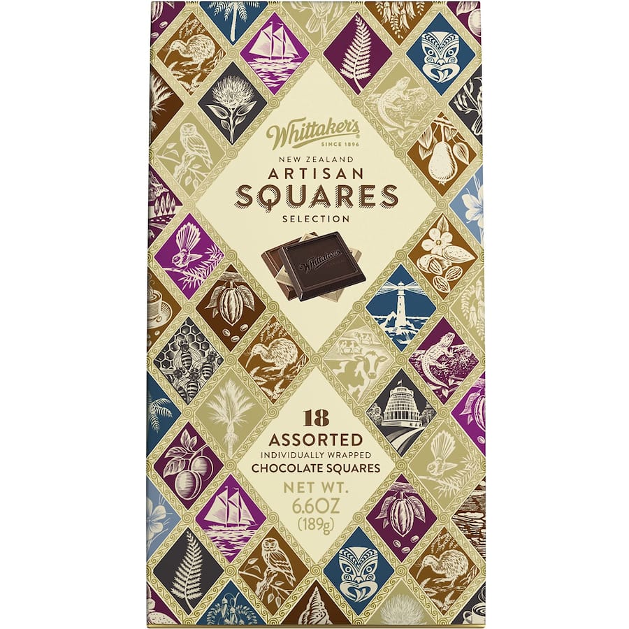 Whittakers Artisan Collection Chocolate Assorted Squares Bag 189g