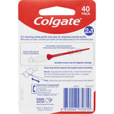 Colgate 2 In 1 Interdental Brush & Pick With Travel Case 40pack