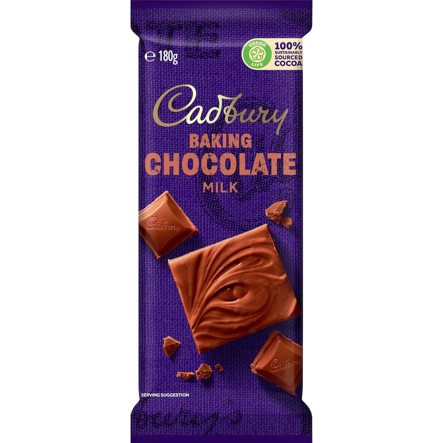 Cadbury Baking Cooking Chocolate Milk Block 180g