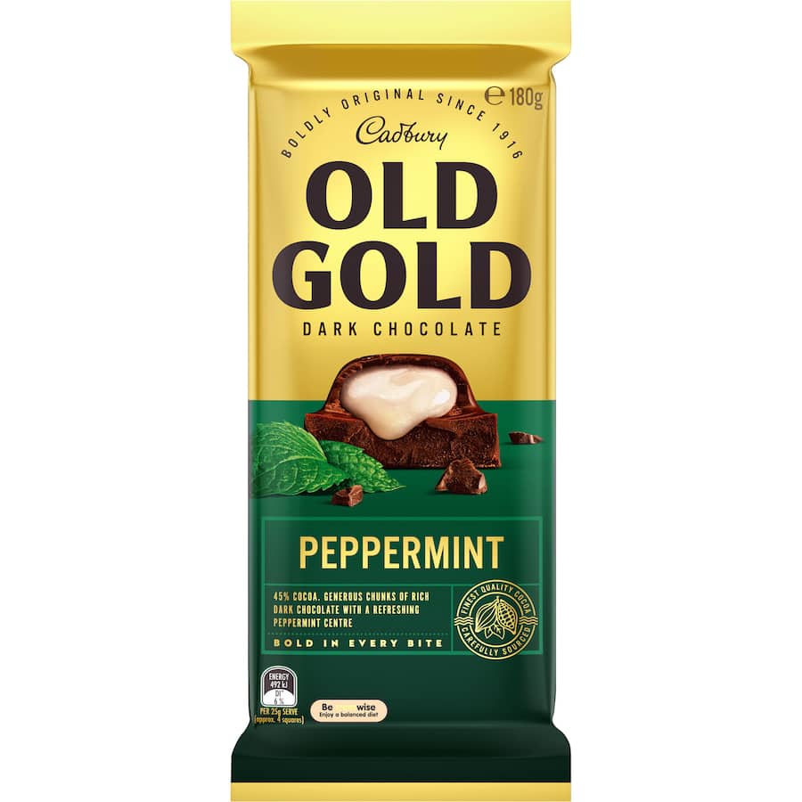 Cadbury Chocolate Old Gold Peppermint 180g