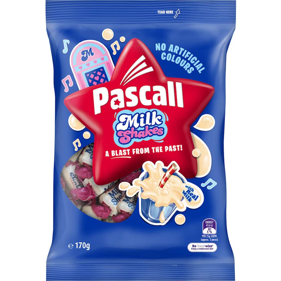 Pascall Lollies Milkshakes 170g