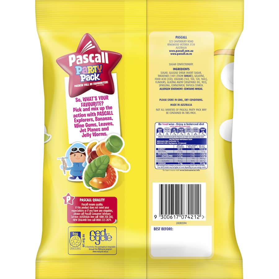 Pascall Lollies Party Pack 180g