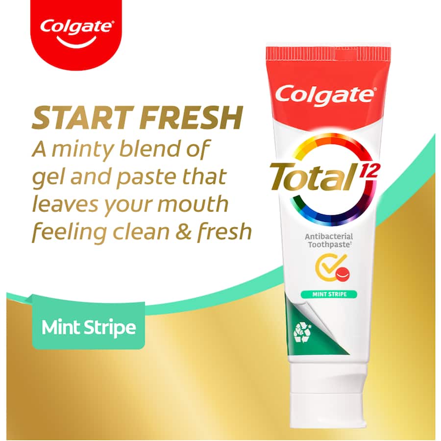 Colgate Total Antibacterial Toothpaste Mint Stripe Tube 115g