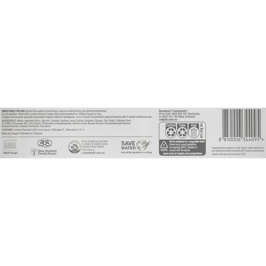Colgate Total Antibacterial Toothpaste Deep Clean Value Pack Tube 200g