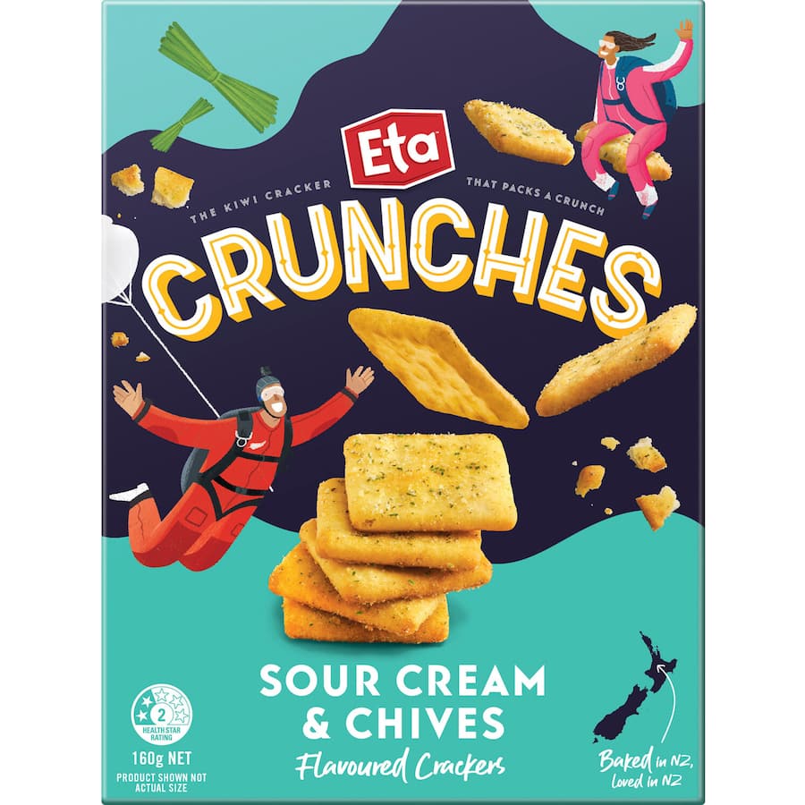 Eta Crunches Crackers Sour Cream & Chives 160g