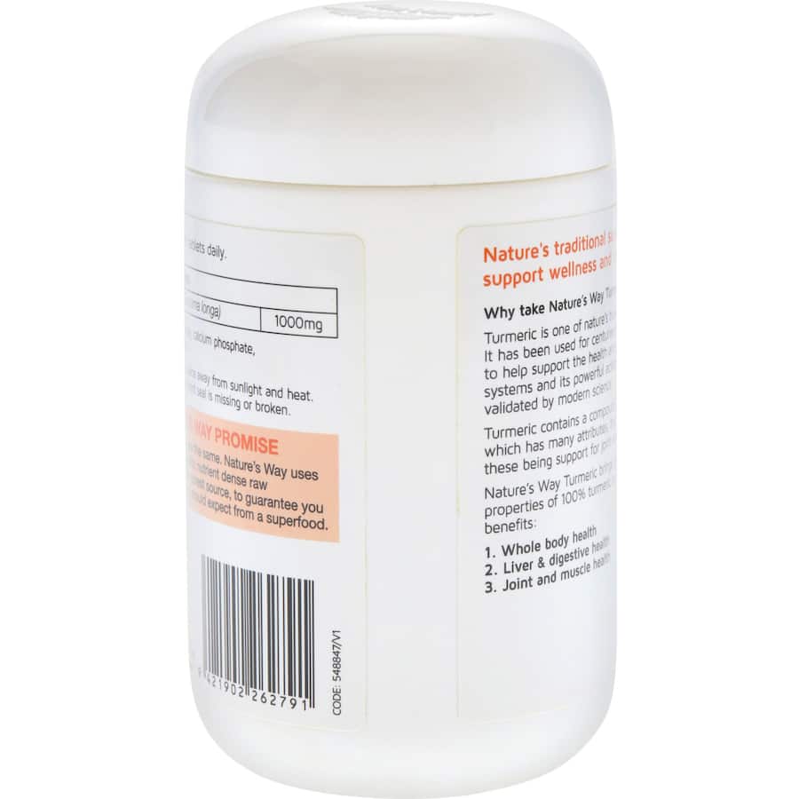 Natures Way Super Foods Turmeric  Tablets 100pack