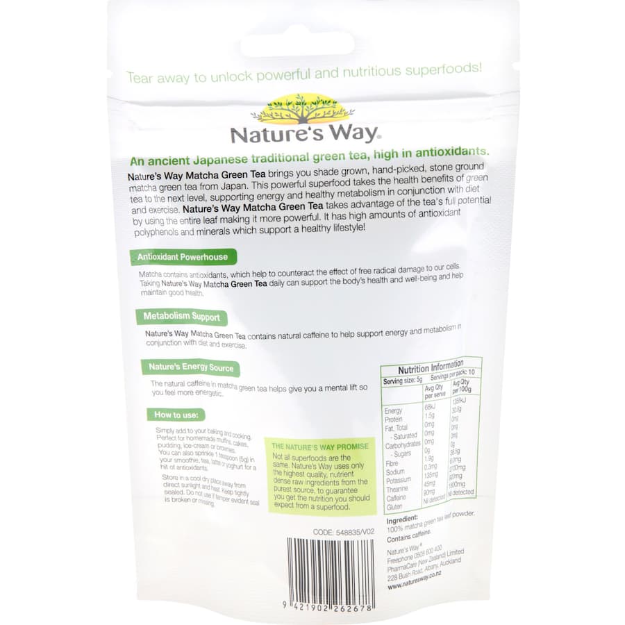 Natures Way Super Foods Matcha  50g
