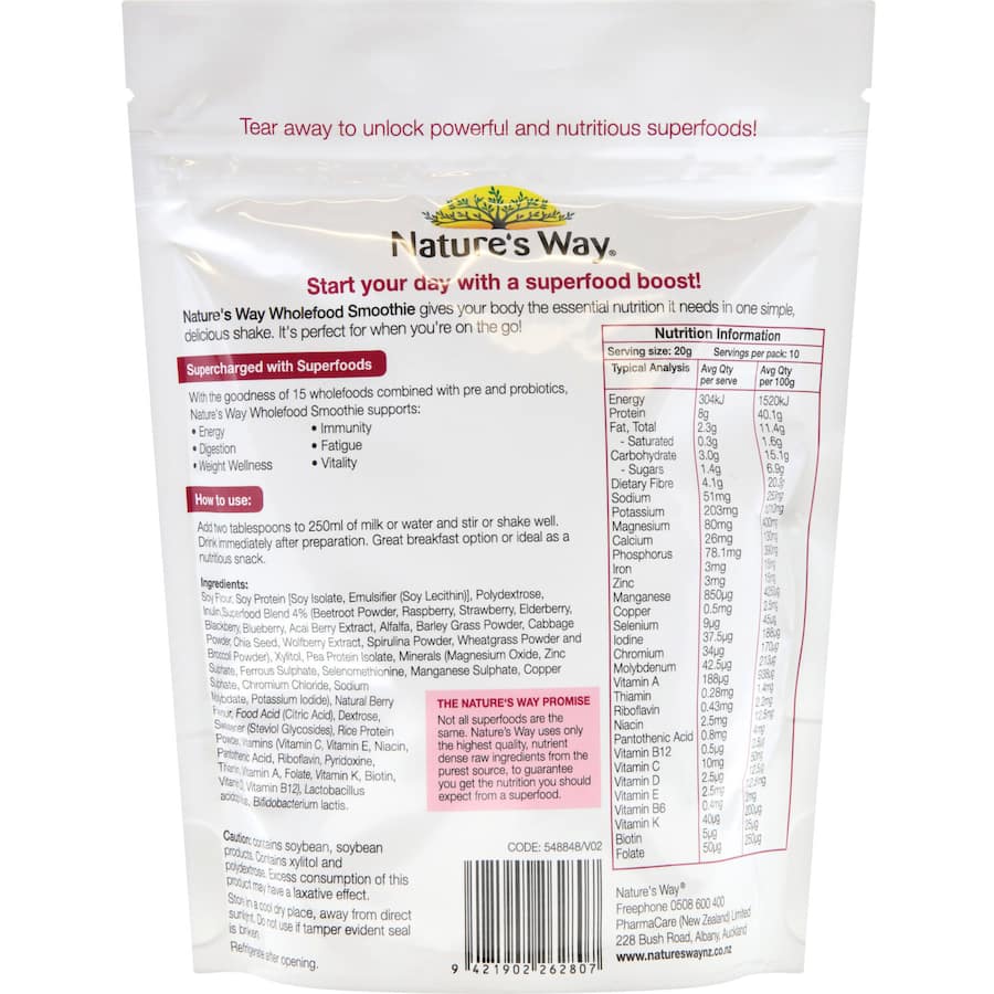 Natures Way Super Foods Smoothie Powder Berry 200g