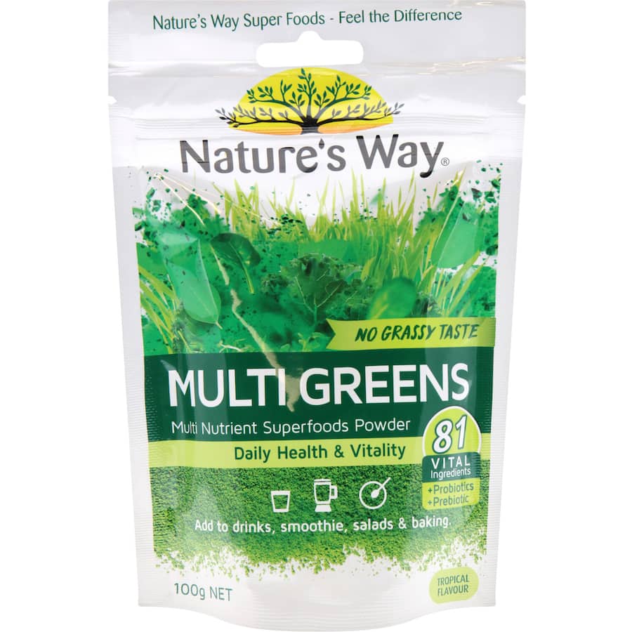 Natures Way Super Foods Multi Greens Powder  100g