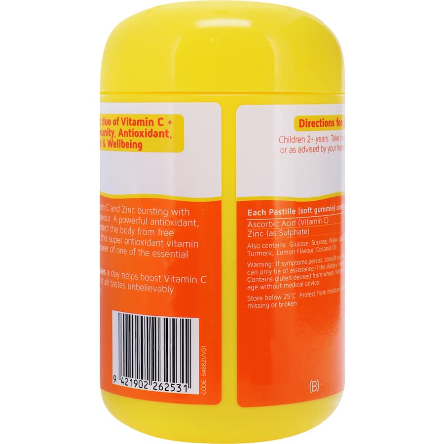 Natures Way Kids Smart Vita Gummies Vitamin C + Zinc Citrus Flavour Pastilles 110pack