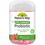 Natures Way Adults Vita Gummies Probiotic Raspberry Flavour Pastilles 90pack
