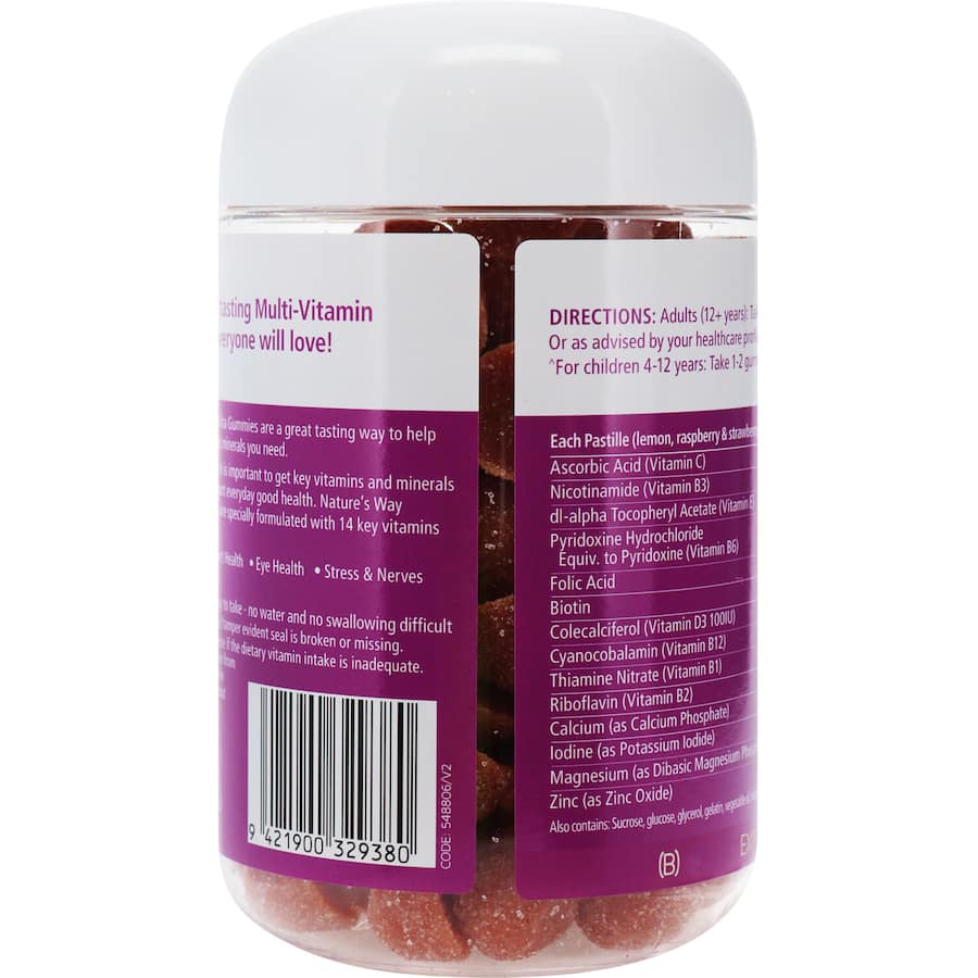 Natures Way Adults Vita Gummies Multivitamin Strawberry Flavour Pastilles 120pack