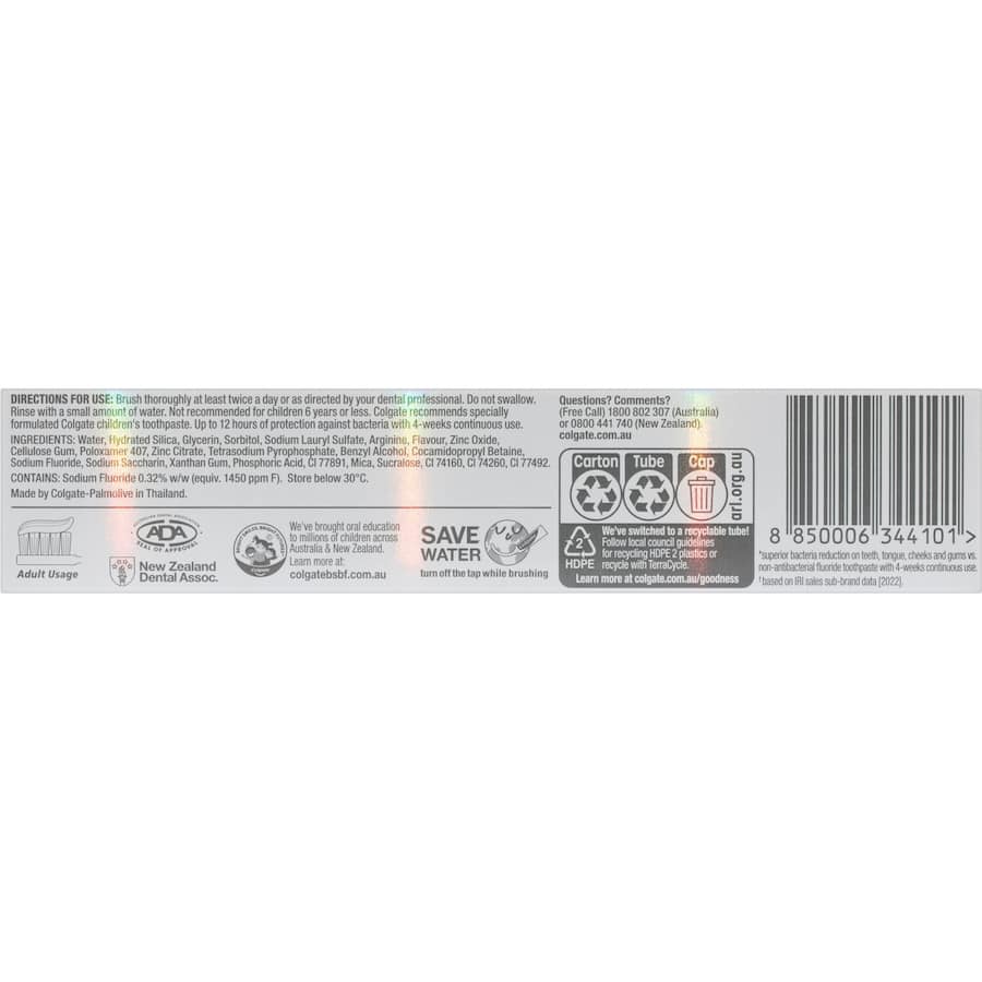 Colgate Total Antibacterial Toothpaste Whitening Tube 115g