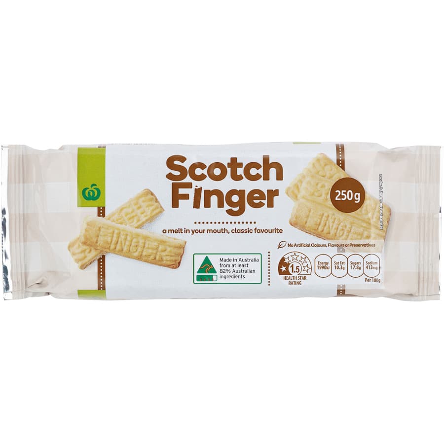 Woolworths Plain Biscuits Scotch Fingers 250g