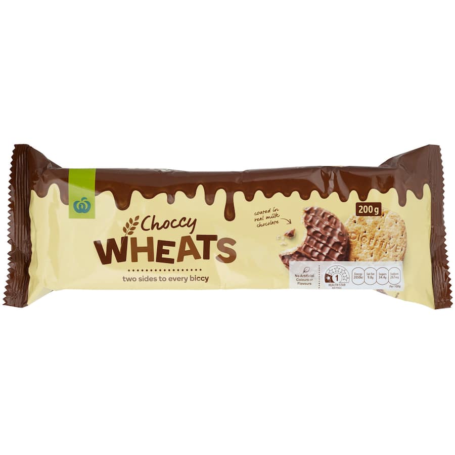 Woolworths Chocolate Biscuits Choccy Wheats 200g