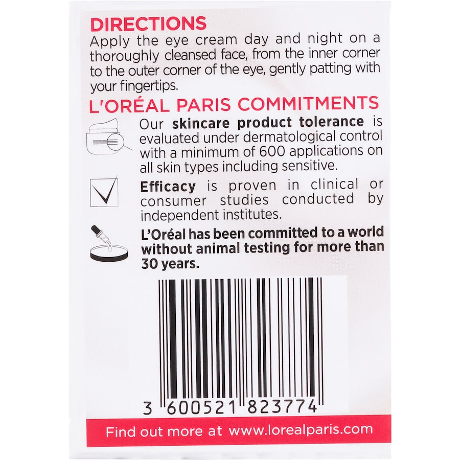 L'oreal Paris Revitalift Eye Cream Pottle Pottle 15mL