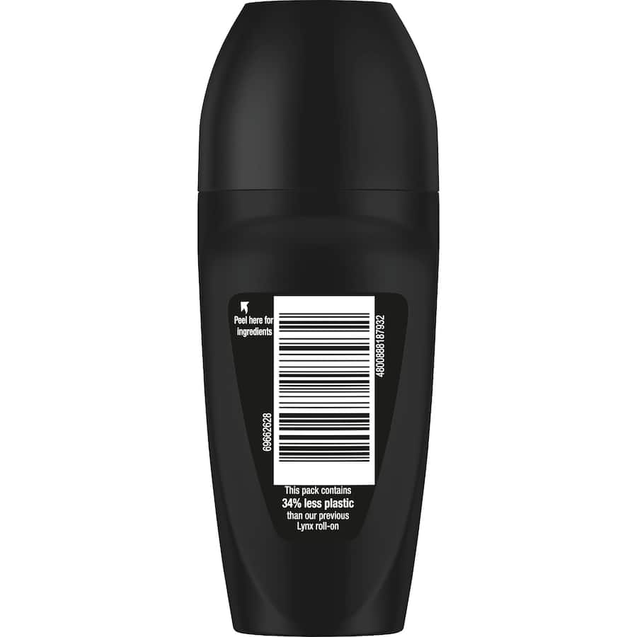 Lynx Roll On Deodorant Antiperspirant Black 50mL
