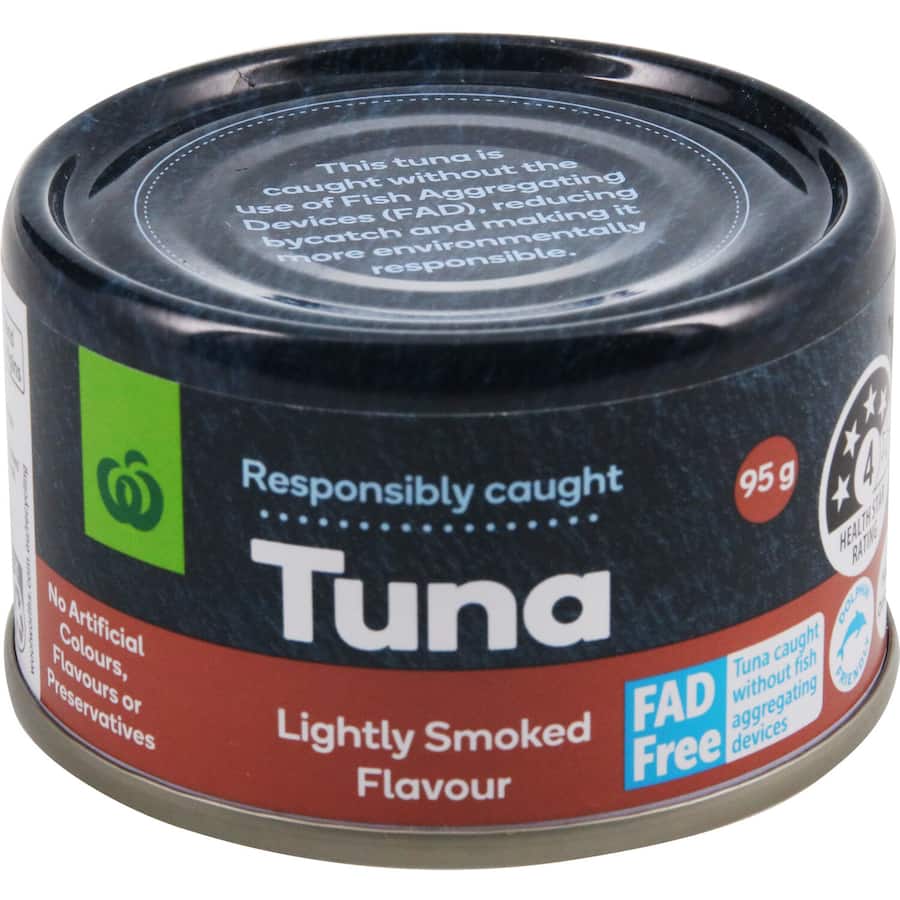 Woolworths Tuna Smoked Tear tab can 95g
