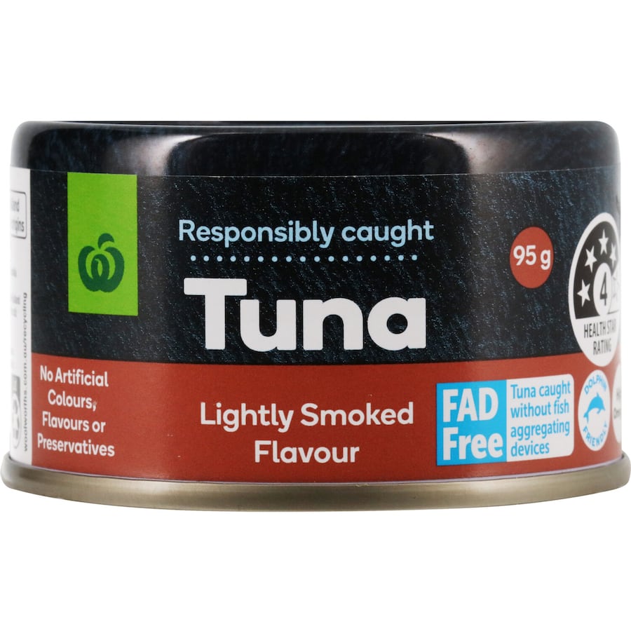 Woolworths Tuna Smoked Tear tab can 95g