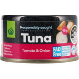 Woolworths Tuna Tomato & Onion Tear tab can 95g