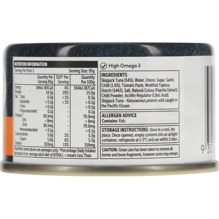 Woolworths Tuna Sweet Chilli Tear tab can 95g