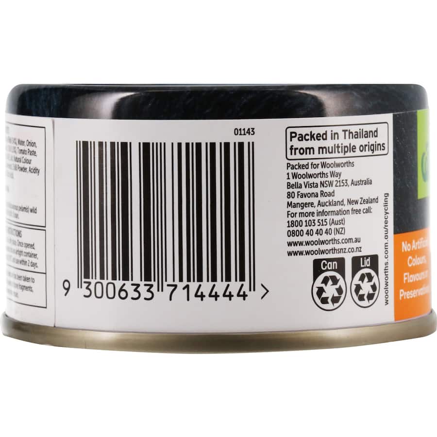 Woolworths Tuna Sweet Chilli Tear tab can 95g