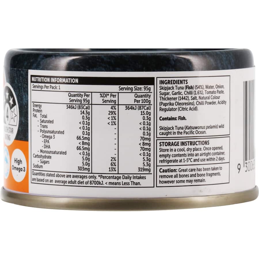 Woolworths Tuna Sweet Chilli Tear tab can 95g