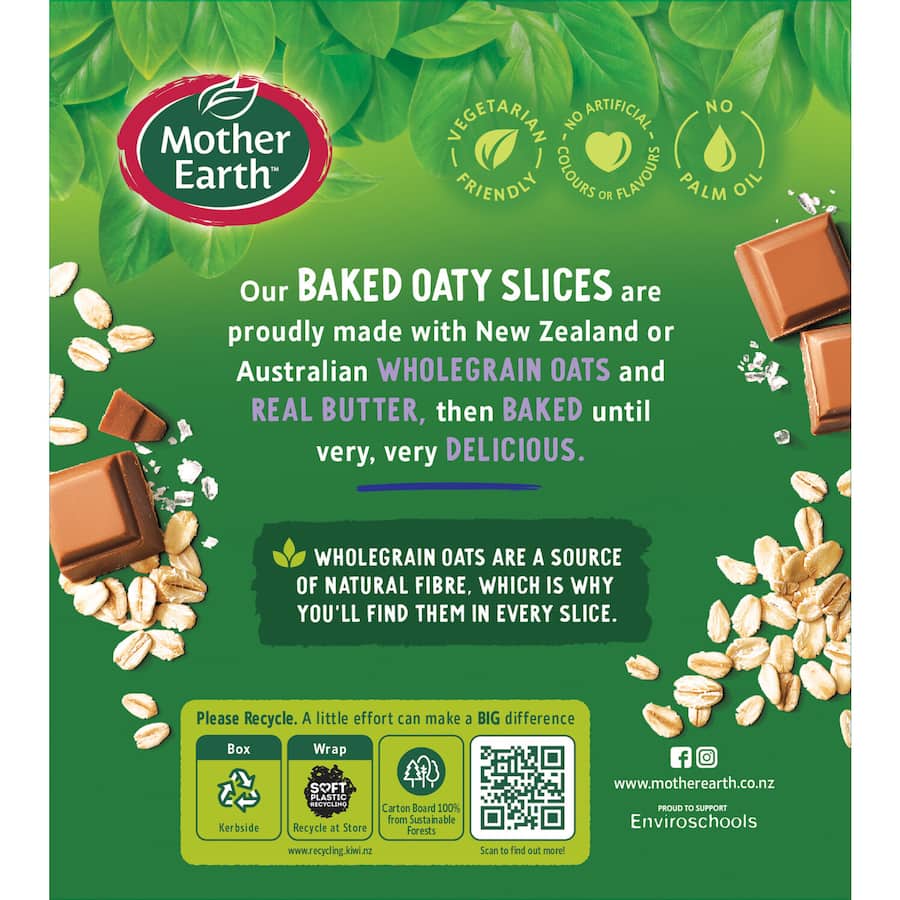 Mother Earth Oaty Slices Oat Bars Salted Caramel 6pk 240g