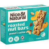 Nice & Natural Nut Bars Roasted Peanut & Cashew 6pk 192g