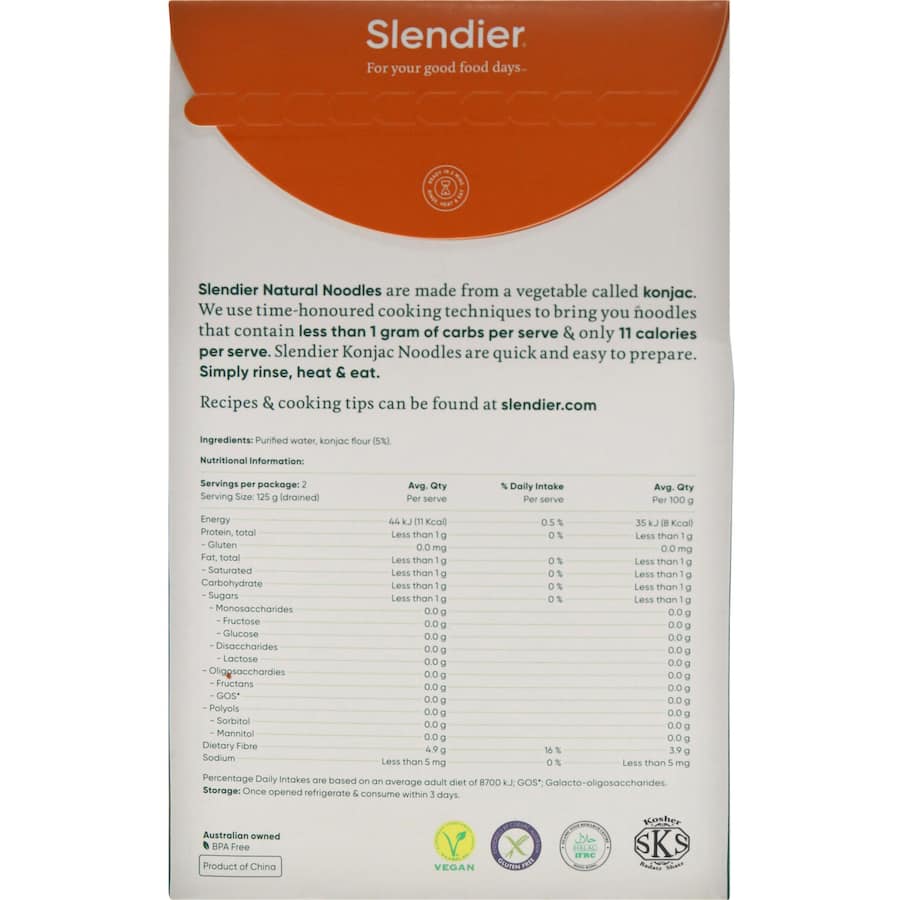 Slendier Slim Noodle  400g