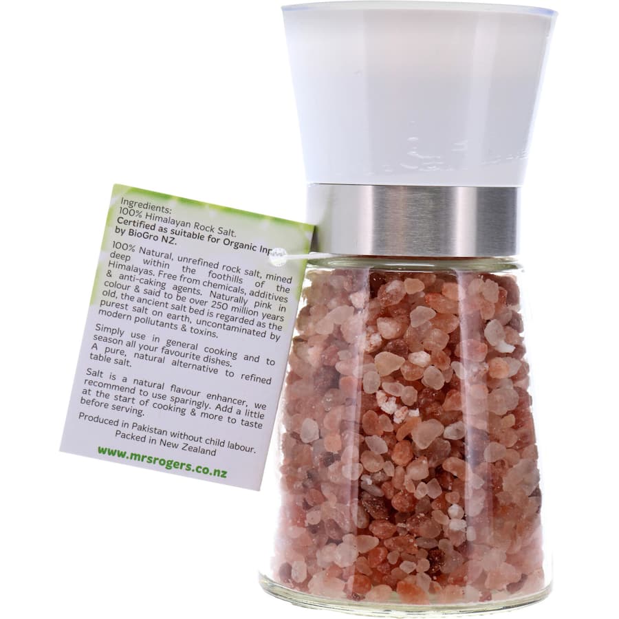 Mrs Rogers Himalayan Pink Salt Medium Grinder 200g