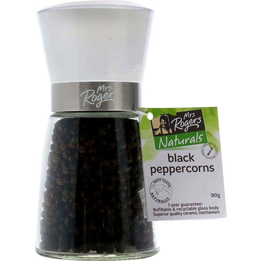 Mrs Rogers Naturals Peppercorns Black Medium