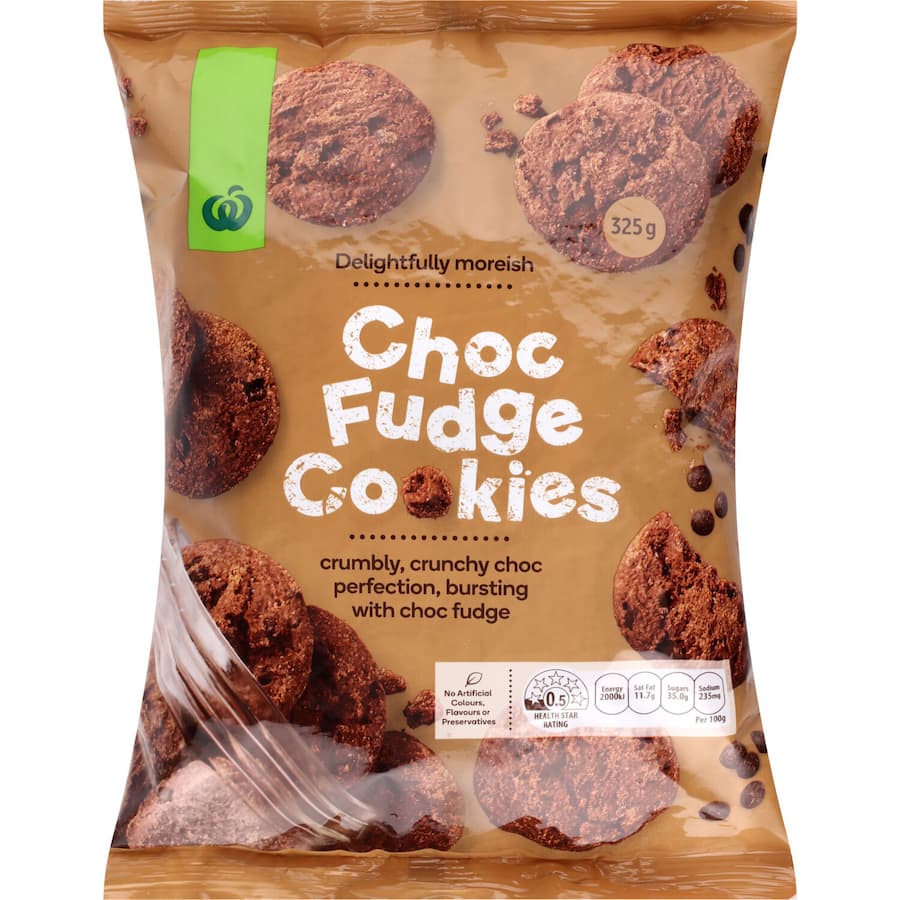 Woolworths Choc Fudge Cookies  325g
