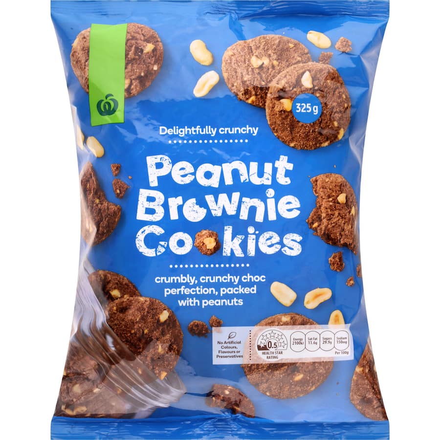 Woolworths Peanut Brownies Cookies 325g